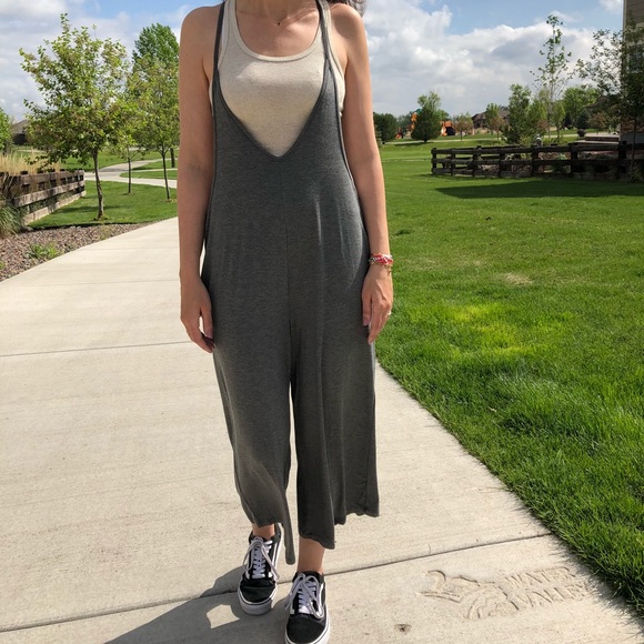 Other - ONE LEFT/Grey v-neck jumpsuit Romper